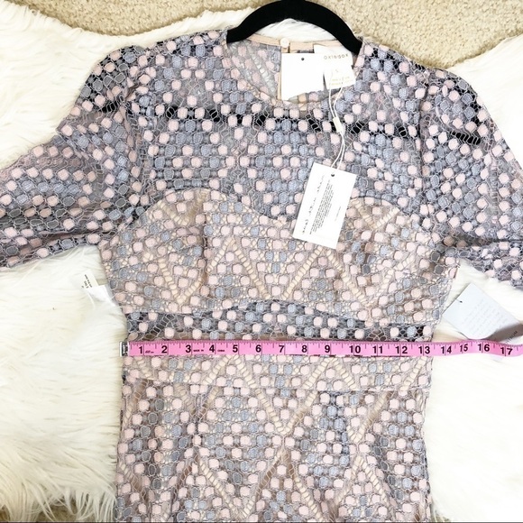 New Foxidox Lace Romance Overlay Long Sleeve Dress - Picture 13 of 13